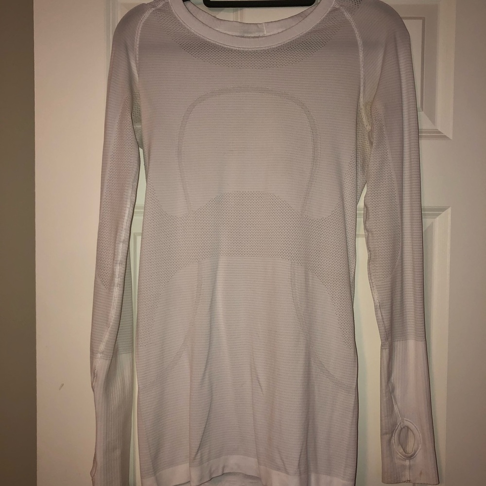 White LuLu Lemon Long sleeve shirt